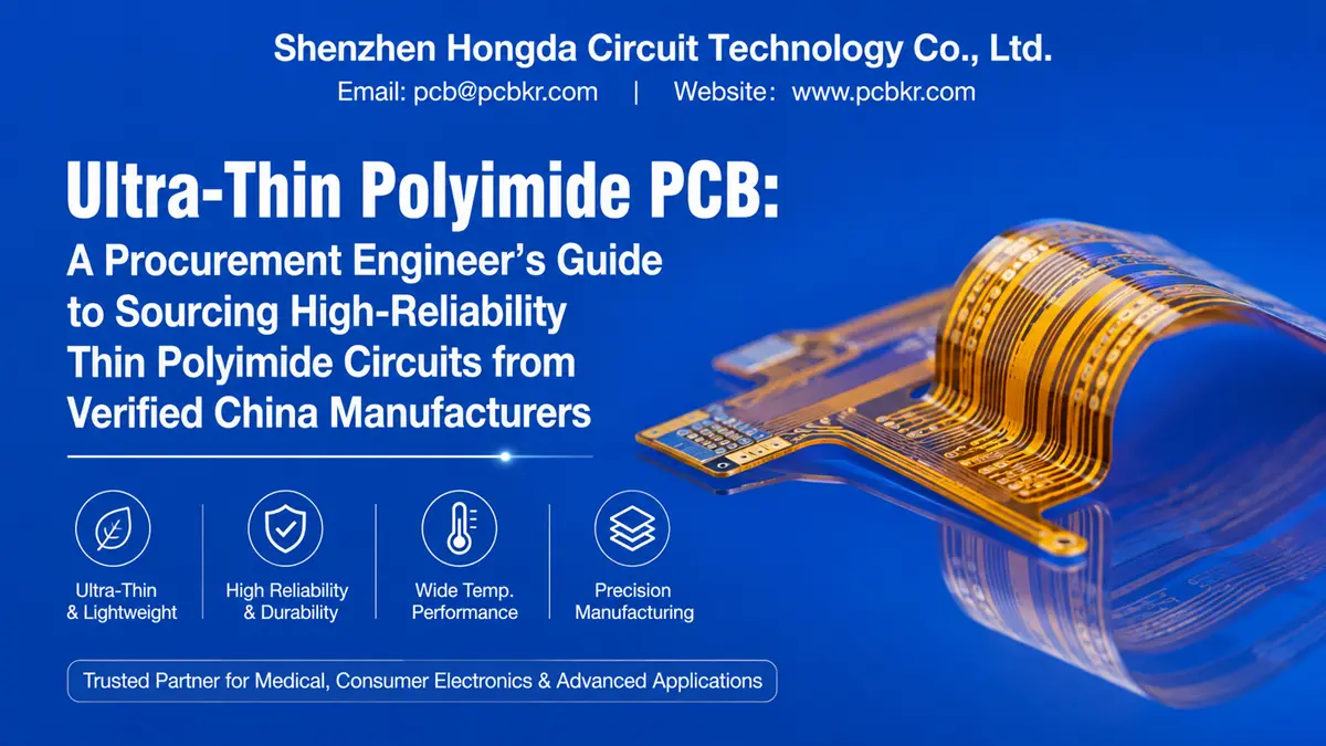 Ultra thin polyimide PCB procurement guide and high-reliability flex circuit manufacturing by Shenzhen Hongda Circuit Technology