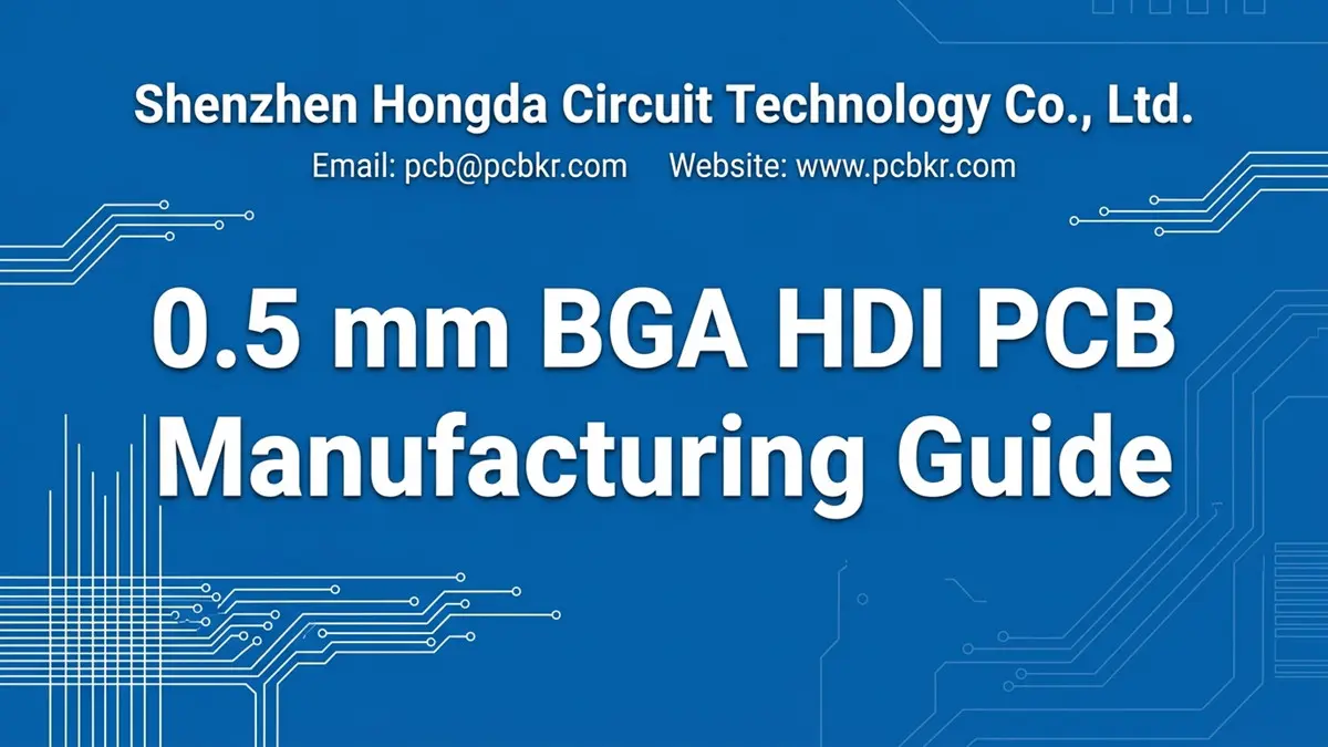 0.5 mm BGA HDI PCB Manufacturing Guide by Shenzhen Hongda Circuit