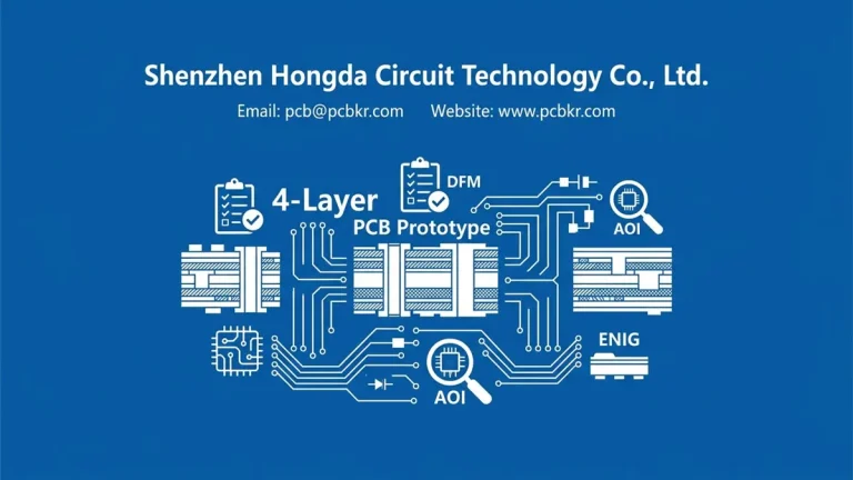 4 Layer PCB Prototype Manufacturing and Stack-Up Design by Shenzhen Hongda Circuit Technology
