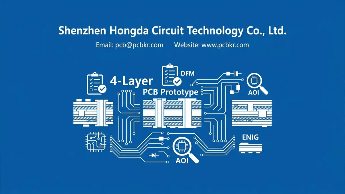4 Layer PCB Prototype Manufacturing and Stack-Up Design by Shenzhen Hongda Circuit Technology