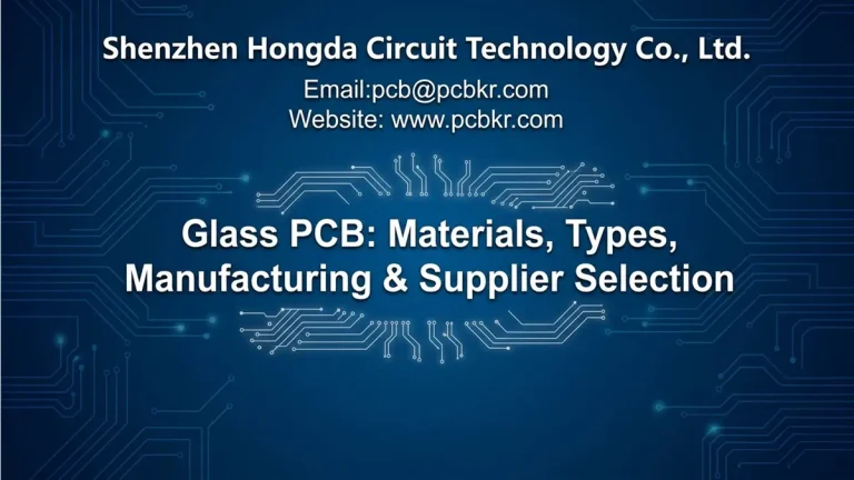 Shenzhen Hongda Circuit Technology Glass PCB Materials Types Manufacturing and Supplier Selection Guide