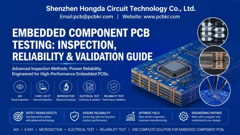 Embedded Component PCB Testing: Inspection, Reliability, and Validation Guide by Shenzhen Hongda