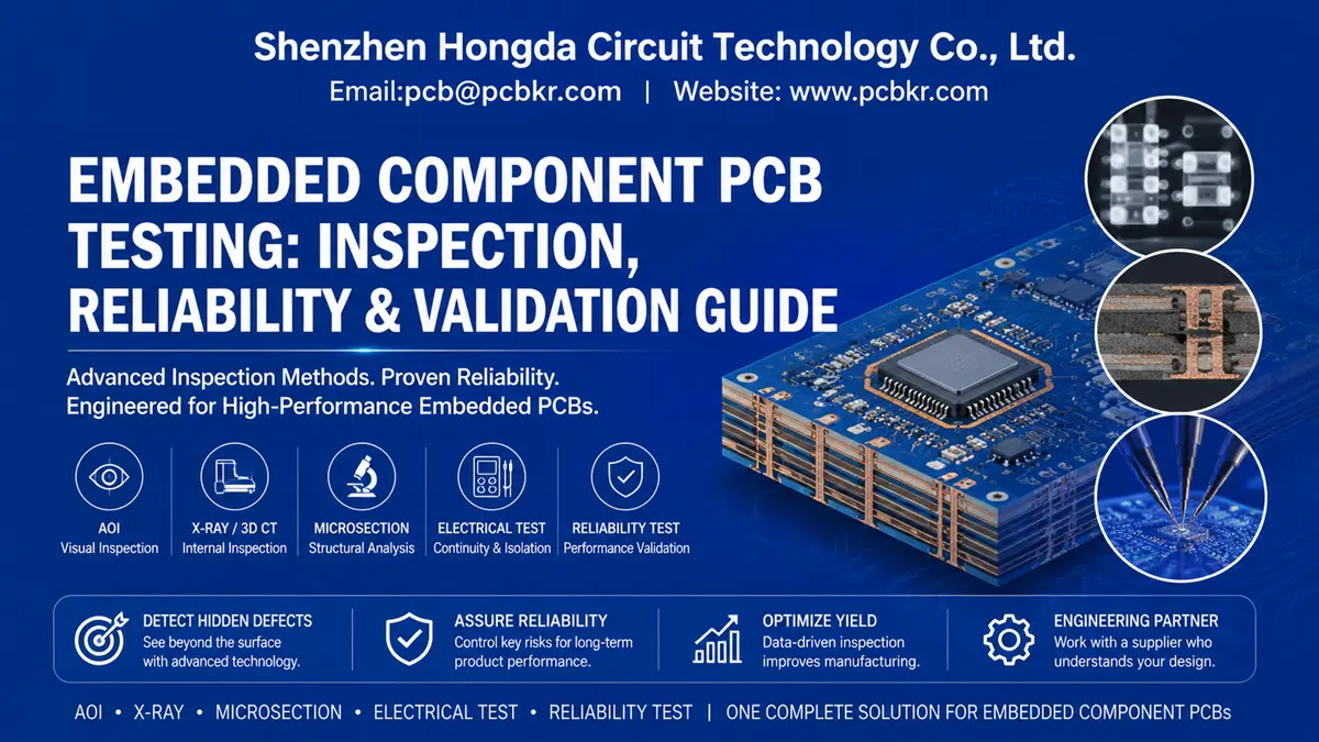 Embedded Component PCB Testing: Inspection, Reliability, and Validation Guide by Shenzhen Hongda