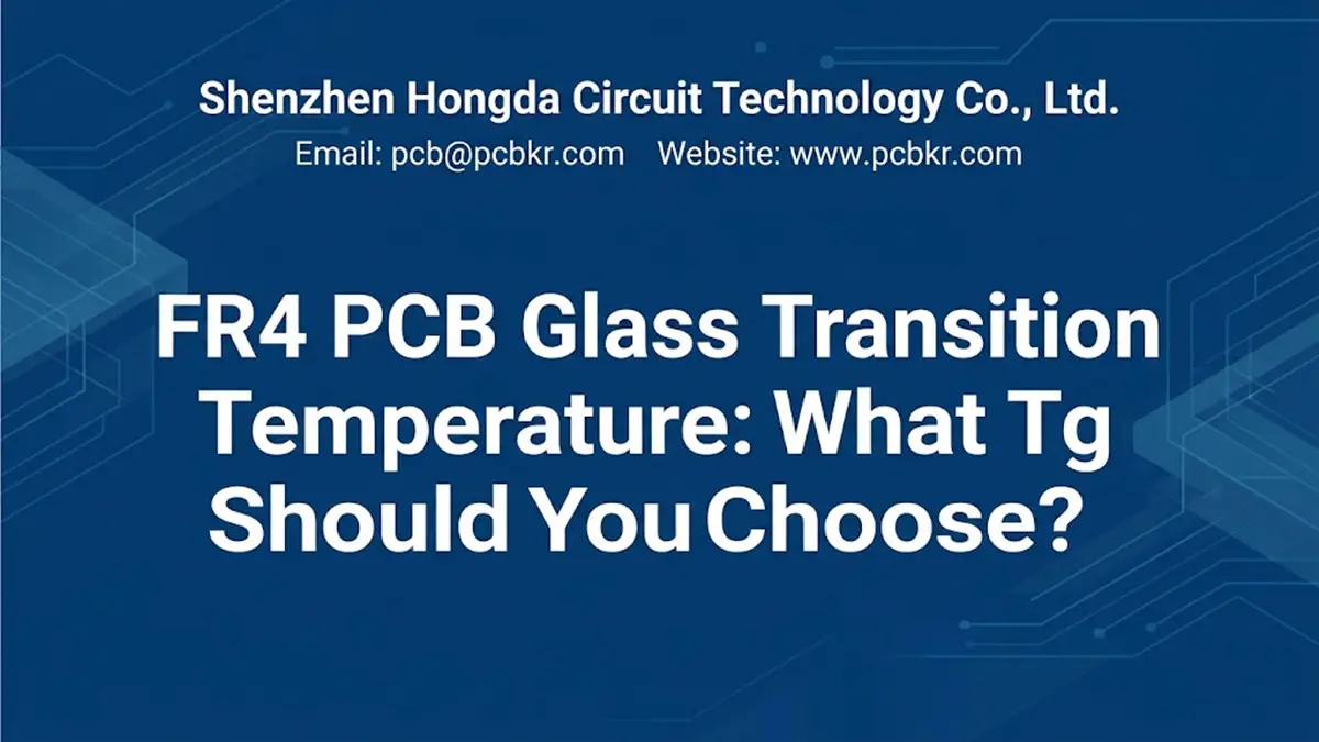 FR4 PCB glass transition temperature guide and Tg material selection by Shenzhen Hongda Circuit Technology Co., Ltd.