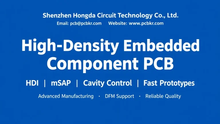 High-Density Embedded Component PCB manufacturing with HDI, mSAP and cavity control
