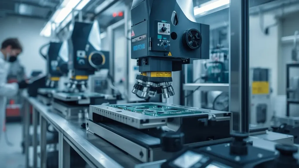 Advanced equipment such as LDI and AOI inspecting boards during small batch pcb manufacturing and low volume pcb production to prevent consistency collapse.