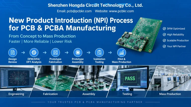 NPI for PCB & PCBA Manufacturing process flow from concept to mass production by Shenzhen Hongda Circuit Technology