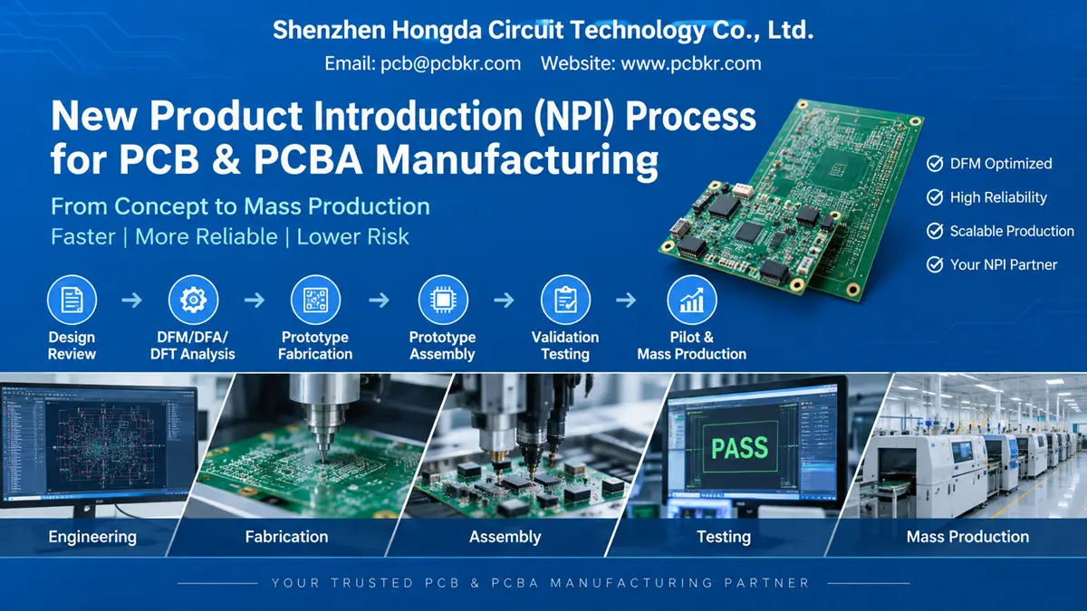 NPI for PCB & PCBA Manufacturing process flow from concept to mass production by Shenzhen Hongda Circuit Technology