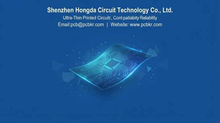 Ultra-Thin PCB Reliability Guide banner showing warpage control and circuit design from Shenzhen Hongda Circuit