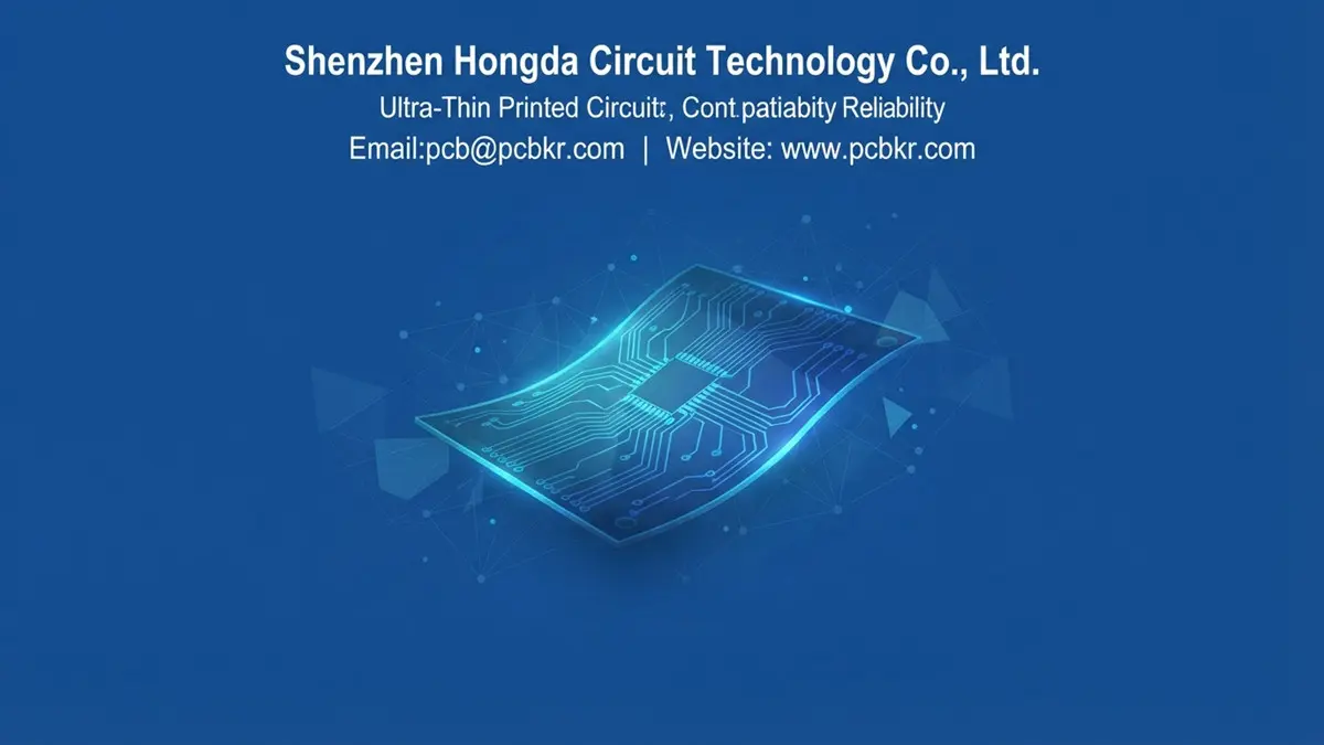 Ultra-Thin PCB Reliability Guide banner showing warpage control and circuit design from Shenzhen Hongda Circuit